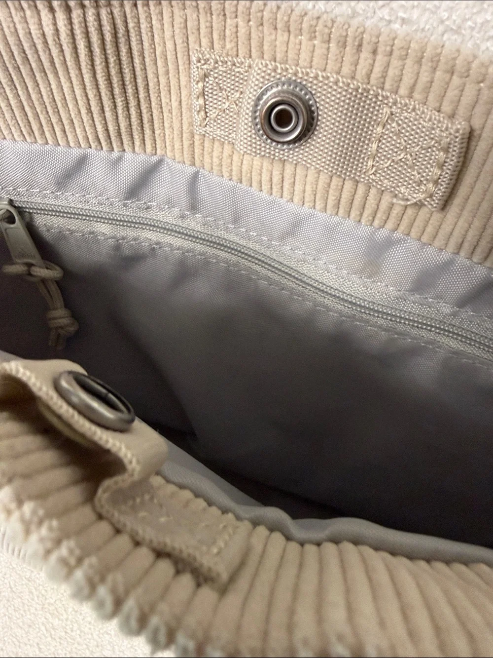 adidas Men’s Beige Corduroy Messenger Crossbody Bag